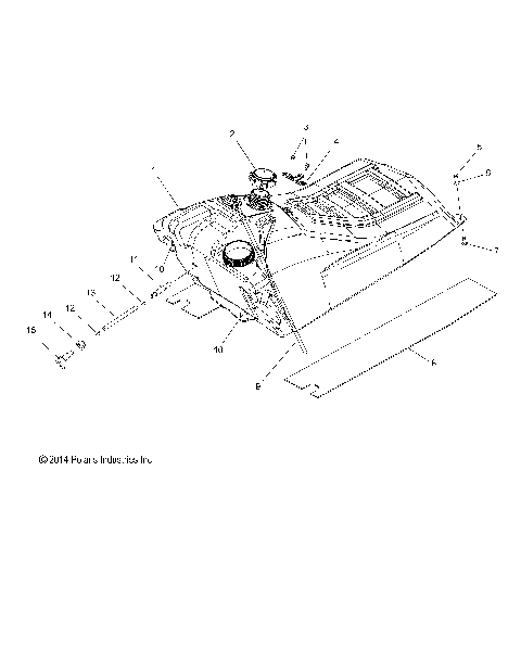 FUEL SYSTEM, FUEL TANK ASM. - S15CT5BEL/BSL/BSM (49SNOW FUEL15550)