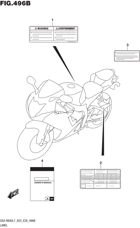 LABEL (GSX-R600L7 E28)