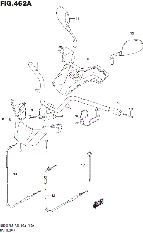 HANDLEBAR (UH200AL6 P28)