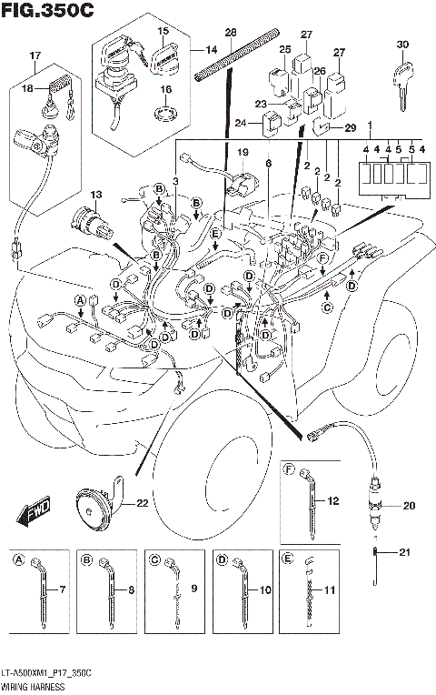 WIRING HARNESS (LT-A500XPZM1 P17)