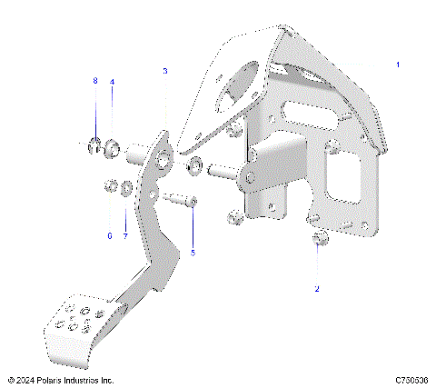 BRAKES, BRAKE PEDAL - G25GAB99 (C750536)