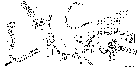 HANDLE LEVER@SWITCH@CABLE