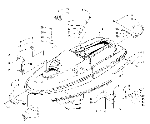 HULL AND RELATED PARTS ASSEMBLY [72726]