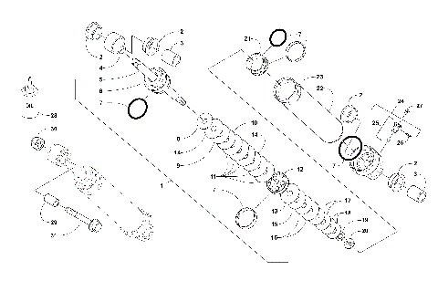 REAR SUSPENSION REAR ARM SHOCK ABSORBER [105214]