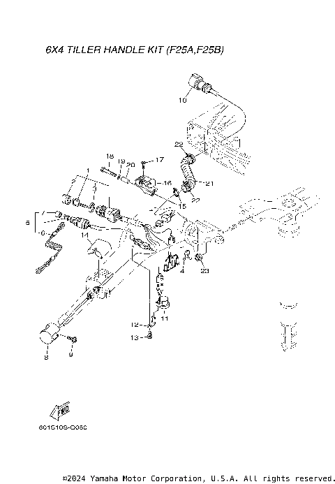 TILLER HANDLE ELECTRICAL F25A F25B