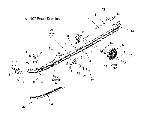 SUSPENSION, RAIL MOUNTING - S08PM6/PM7/PG7/PH7 (49SNOWSUSPRAIL08600RMK)