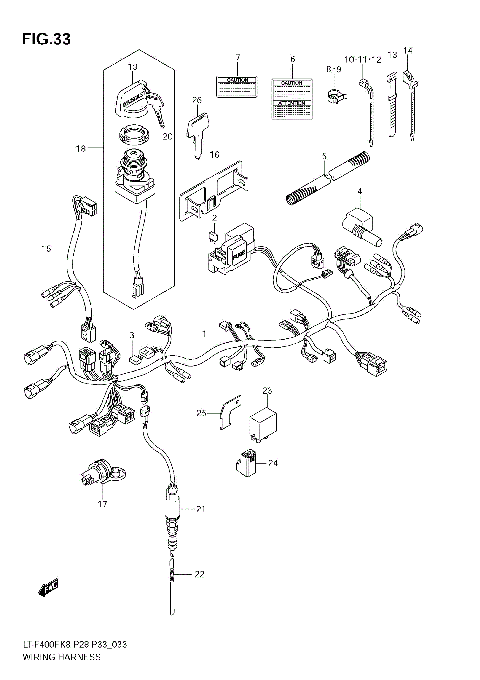 WIRING HARNESS (MODEL K8/K9)