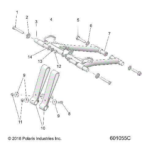 SUSPENSION, TORQUE ARM, FRONT - S19MDX6JSA/JEA (601055C)