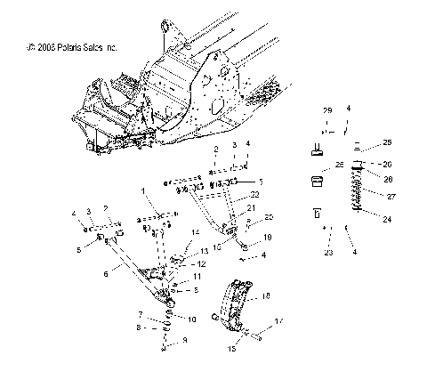 SUSPENSION, FRONT - S07PK6FS/FE/PM6FS/PM6FSA (49SNOWSUSPFRT600RMK)