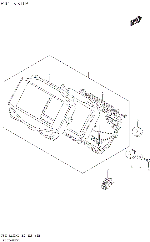 SPEEDOMETER (GSX-R1000A:E28)