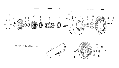DRIVE TRAIN, CLUTCH, SECONDARY - S12SU4BEL (49SNOWDRIVENCLUTCH11WIDELX)