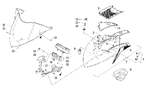 WINDSHIELD AND INSTRUMENTS ASSEMBLIES [96984]