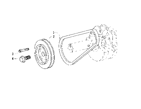 DRIVE PULLEY AND ALTERNATOR BELT ASSEMBLY [87141]