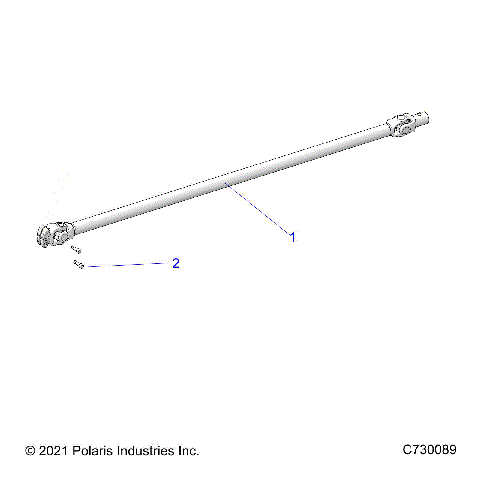 DRIVE TRAIN, FRONT PROP SHAFT -   (C730089)