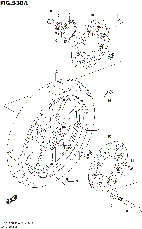 FRONT WHEEL (DL650A)