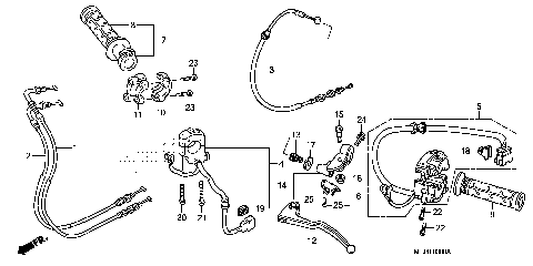 HANDLE LEVER@SWITCH@CABLE