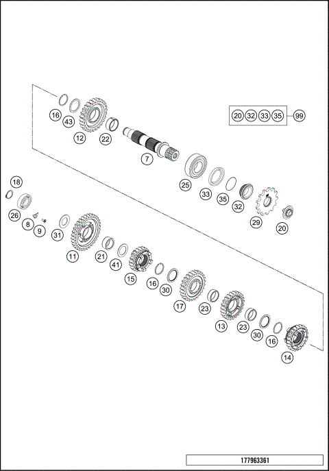 TRANSMISSION II - COUNTERSHAFT