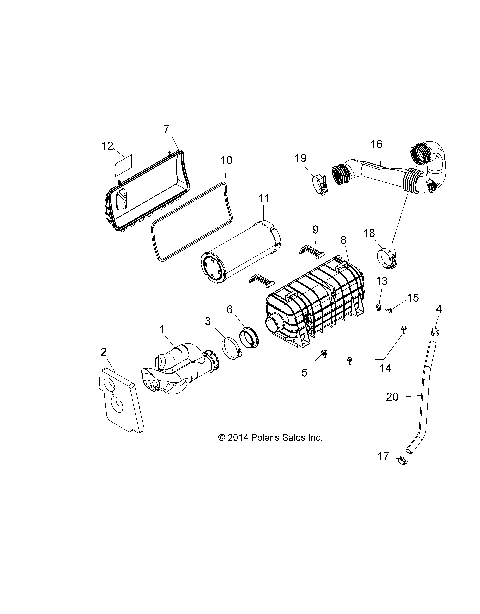 ENGINE, AIR INTAKE SYSTEM - Z15VCE87AT/AV (49RGRAIRBOX15RZR900)