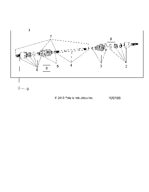 DRIVE TRAIN, FRONT HALF SHAFT - A17DAH57A5 (100198)