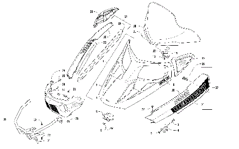HOOD, WINDSHIELD, AND FRONT BUMPER ASSEMBLY [104165]