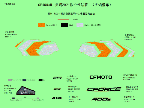 DECAL KIT (LAVA ORANGE)