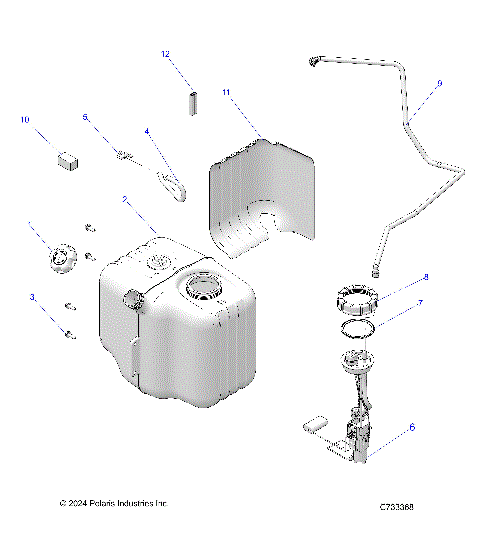 FUEL SYSTEM, TANK - R25CCA57A1 (C733368)