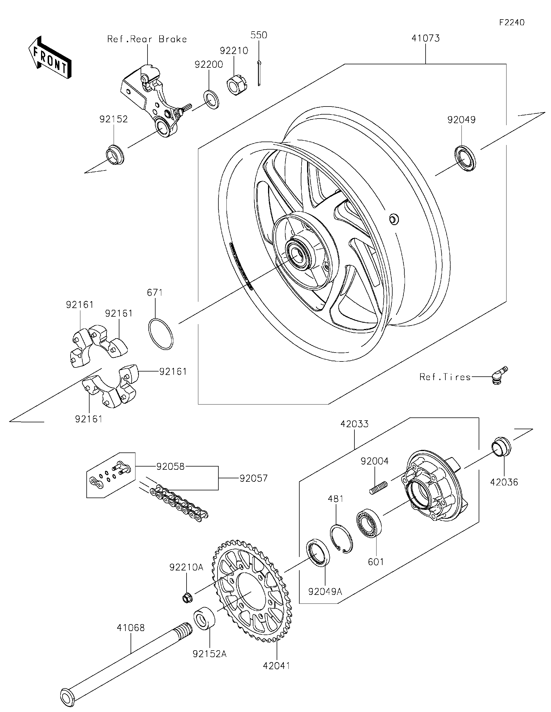2024 Kawasaki NINJA® ZX™-10RR Rear Wheel/Chain Motorcycles
