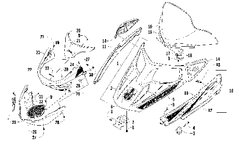 HOOD, WINDSHIELD, AND FRONT BUMBER ASSEMBLY [89161]