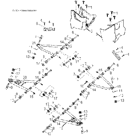 CHASSIS, A-ARM and FOOTWELL - A19YAP20N4 (49ATVSWINGARM08PHX)