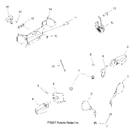 ELECTRICAL, TURN SIGNALS, HORN and MIRRORS - A09DN76FC (49ATVTURNSIG09SPTRG800I)