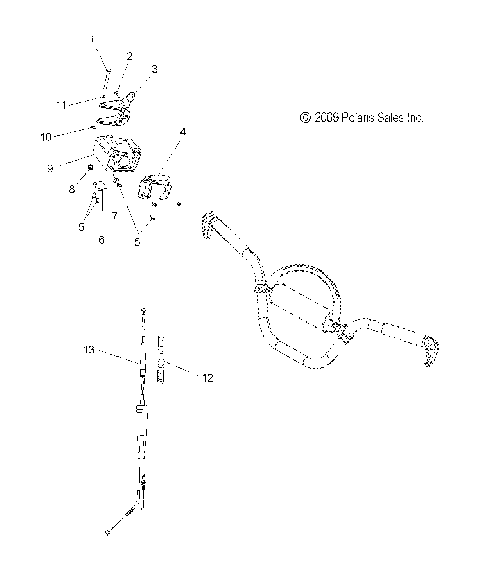 ENGINE, THROTTLE CONTROL ASM. - S10PG8/PH8 ALL OPTIONS (49SNOWTHROTTLE10800RMK)