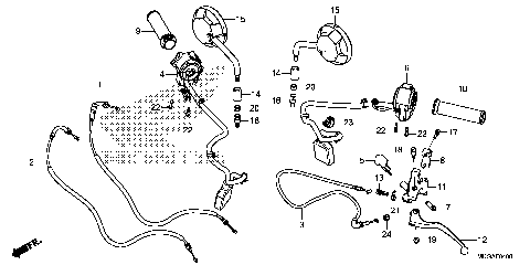 HANDLE LEVER@SWITCH@CABLE