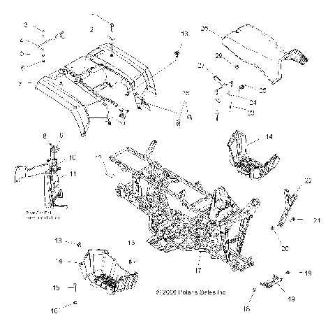 CAB, REAR, SEAT and FRAME - A07MH76FA (49ATVCABRR800EFI)