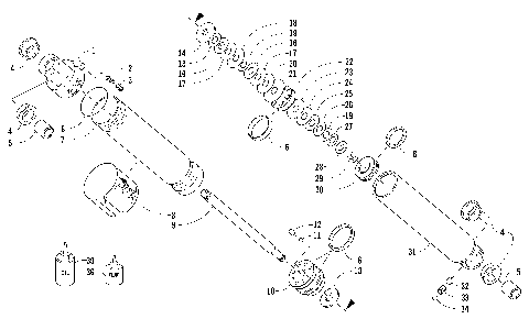 REAR SUSPENSION REAR ARM SHOCK ABSORBER [98802]