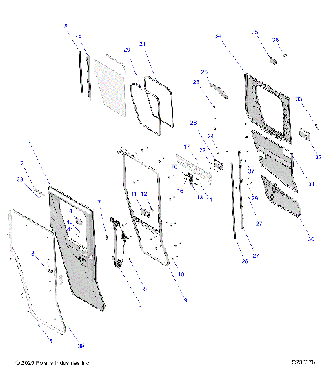 BODY, DOOR REAR - R25M4U57Z5/B5/Z6/B6 (C733376)