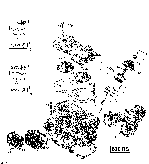 01- Cylinder, Exh. Manifold And Reed Valve