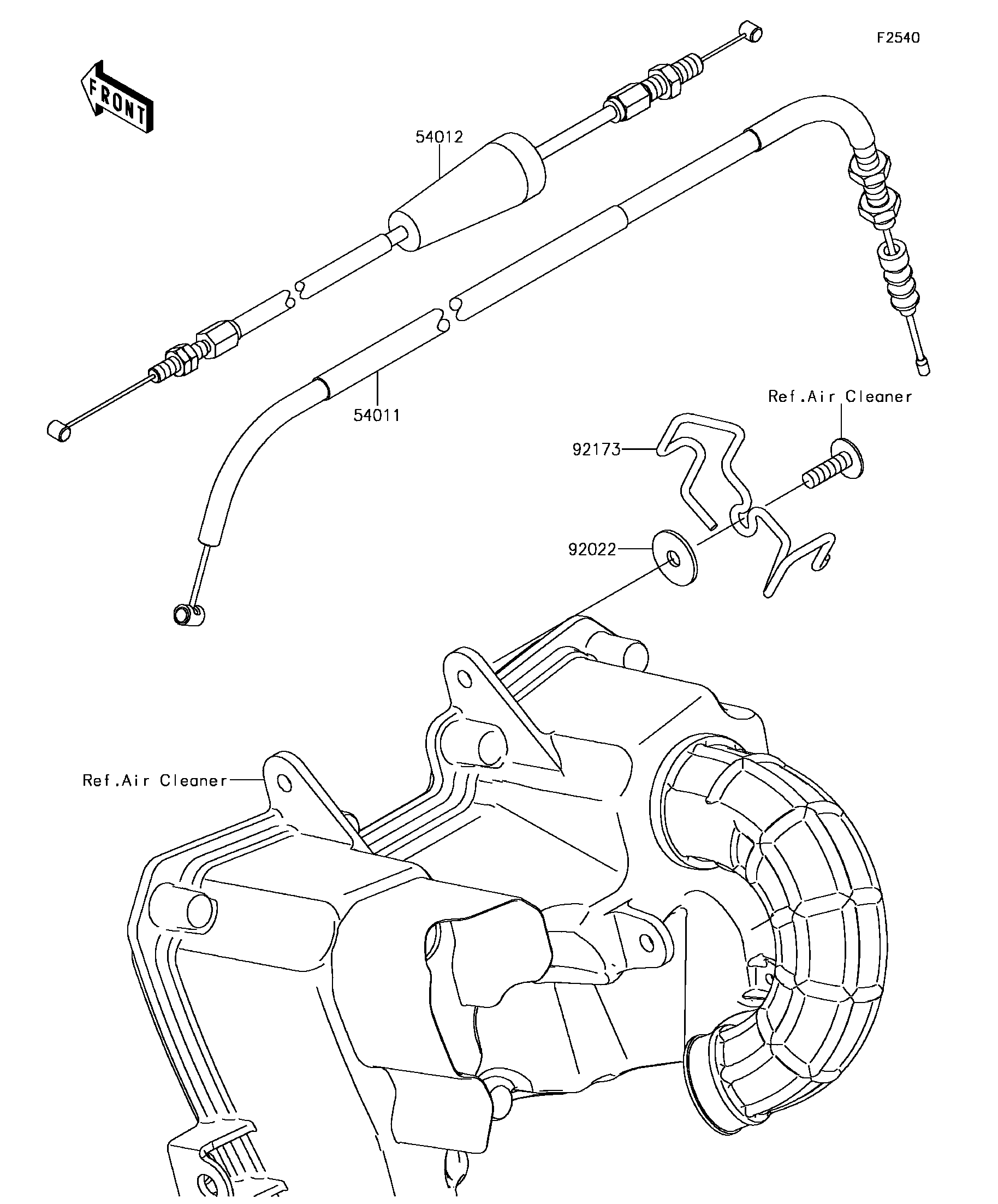 2018 Kawasaki Z125 PRO KRT EDITION Cables Motorcycles Parts