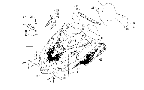 HOOD AND WINDSHIELD ASSEMBLY [91598]