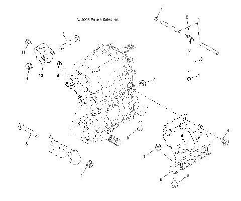 TRANSMISSION, MOUNTING - A07MH76FA (4999200299920029C13)