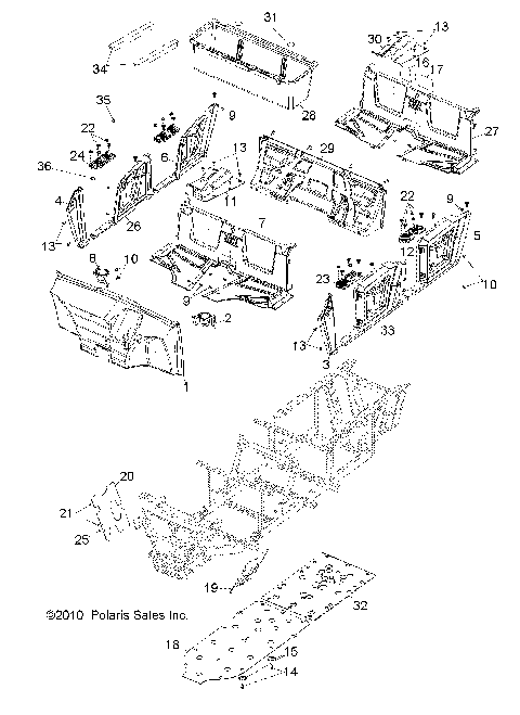 BODY, FLOOR and FENDERS - R11WH50AG/AH/AR (49RGRMOLDINGS11500CREW)