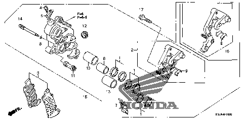 RIGHT FRONT BRAKE CALIPER