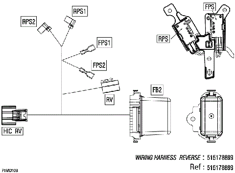 08- Electric - Reverse Wiring Harness - 515178899