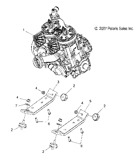 ENGINE, MOUNTING - S09MX6FE (49SNOWENGINEMOUNT08600RR)