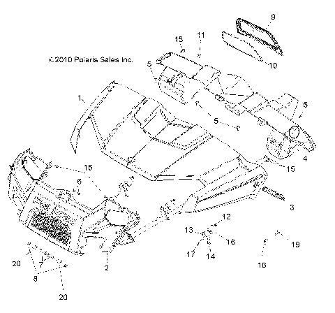 BODY, HOOD, DASH and GRILL - R12RC08GA/GH/FA/FH (49RGRHOOD11EV)