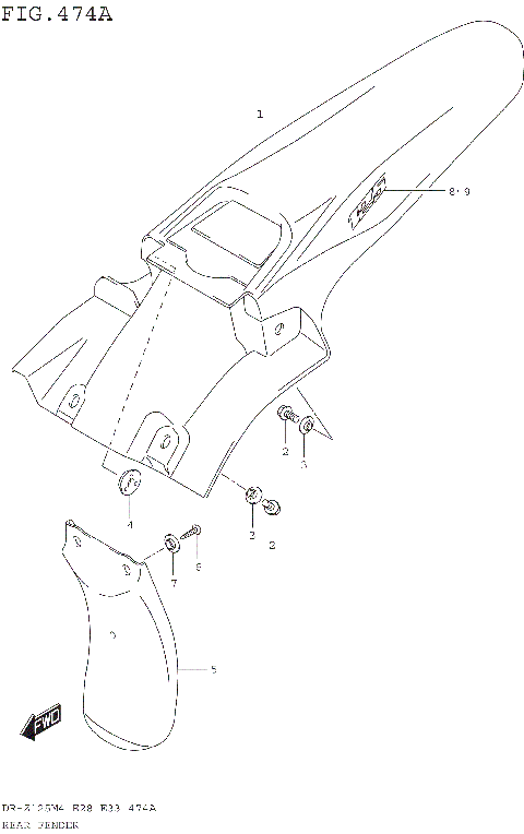 REAR FENDER (DR-Z125M4 E28)