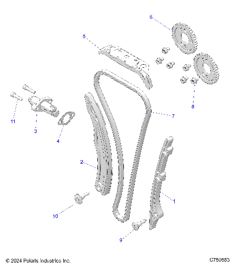 ENGINE, CAM CHAIN AND TENSIONER - Z25NMB99A4/B4 (C750553)