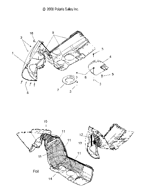 BODY, FENDER ASM., RH - S09PB6FS/FE (49SNOWFENDERFOAM09SHIFT)