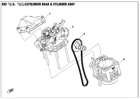 CYLINDER HEAD AND CYLINDER ASSY