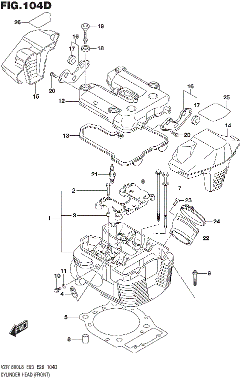 CYLINDER HEAD (FRONT) (VZR1800BZL8 E33)