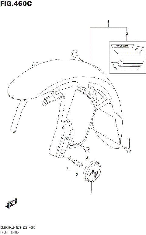 FRONT FENDER (DL1000XAL9 E33)
